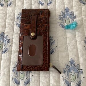 Brahmin Tan Crocodile Embossed Wallet